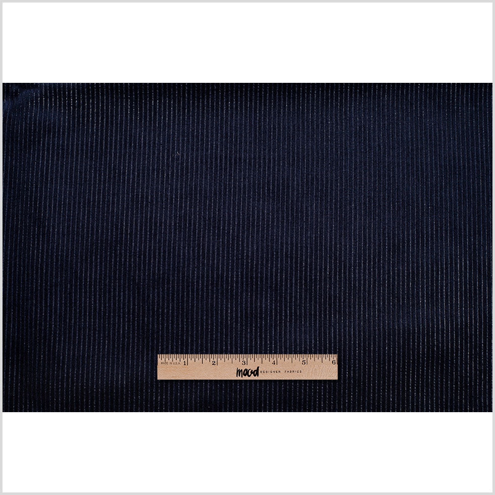 Navy Ribbed Velvet