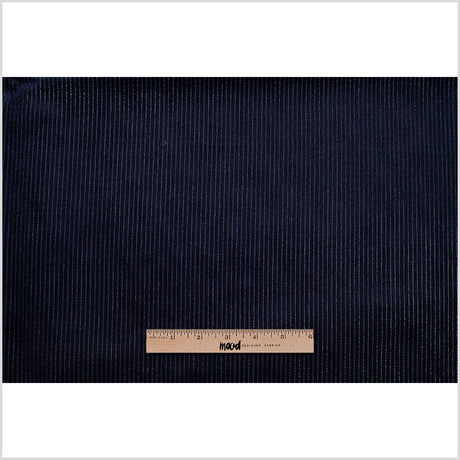 Navy Ribbed Velvet