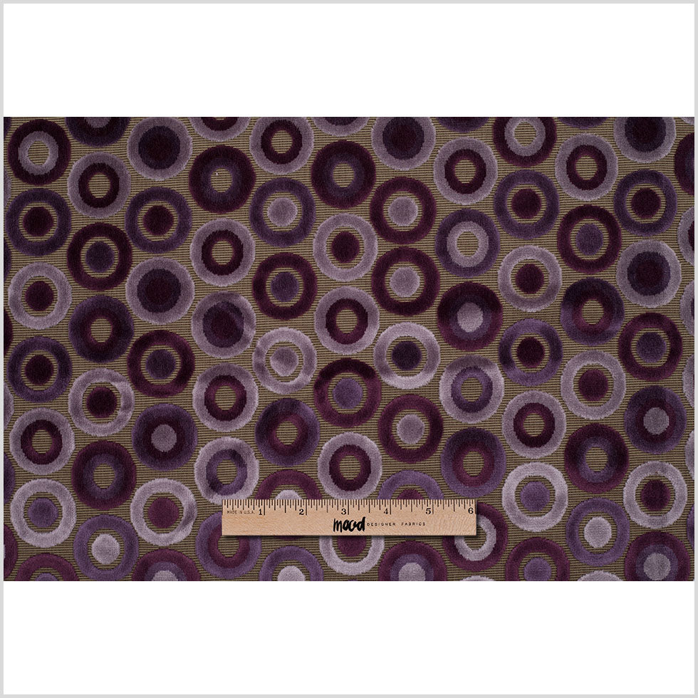 Purple Geometric Velvet