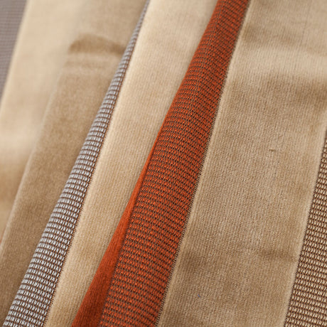 Beige/Rust Striped Velvet
