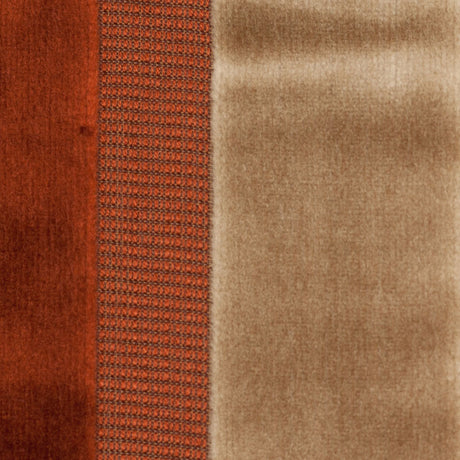 Beige/Rust Striped Velvet