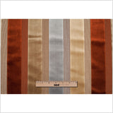 Beige/Rust Striped Velvet