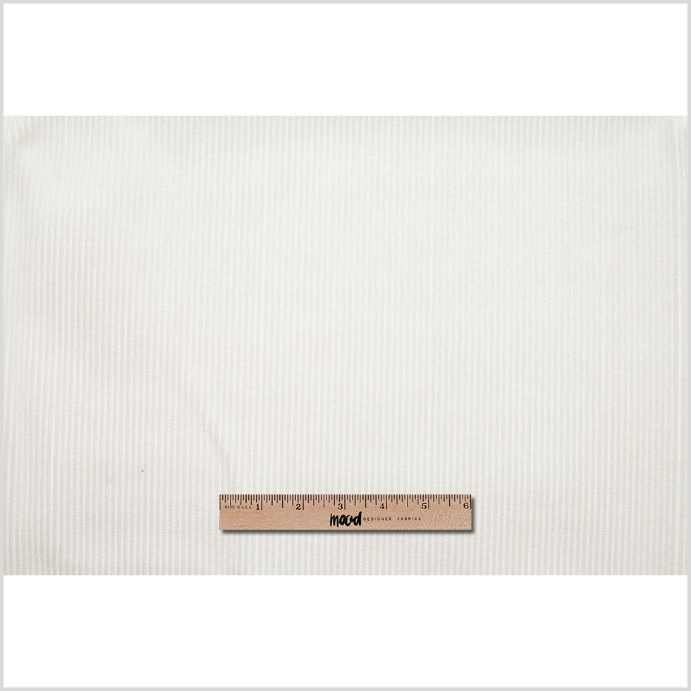 Ivory Ribbed Velvet