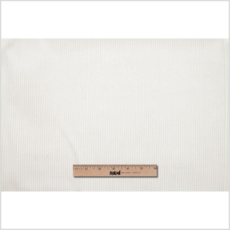Ivory Ribbed Velvet