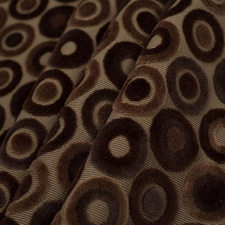 Brown Geometric Velvet