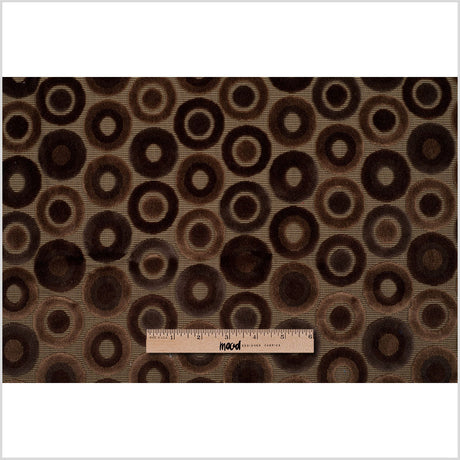 Brown Geometric Velvet