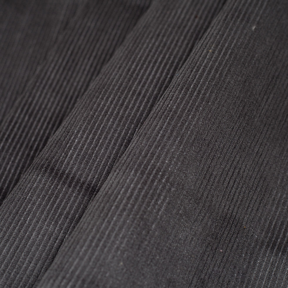 Charcoal Ribbed Velvet