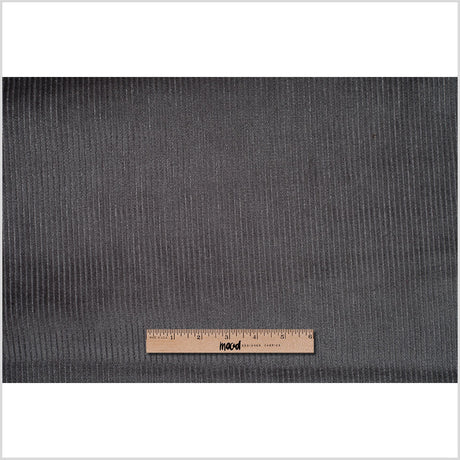 Charcoal Ribbed Velvet