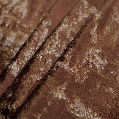 Metallic Brown/Gold Abstract Velvet