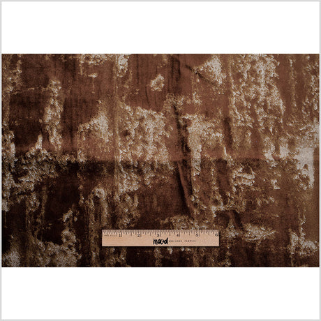 Metallic Brown/Gold Abstract Velvet
