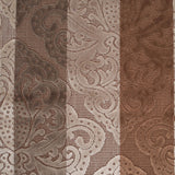 Brown/Beige Stiped Damask Cut-Out Velvet