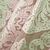 Green/Pink Stiped Damask Cut-Out Velvet