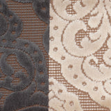 Green/Pink Stiped Damask Cut-Out Velvet