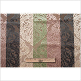 Green/Pink Stiped Damask Cut-Out Velvet