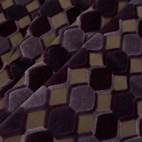 Purple Geometric Velvet