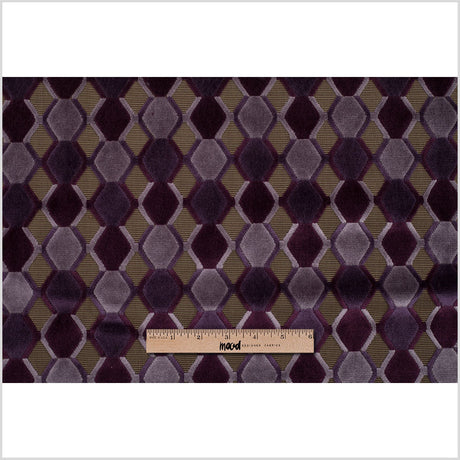 Purple Geometric Velvet
