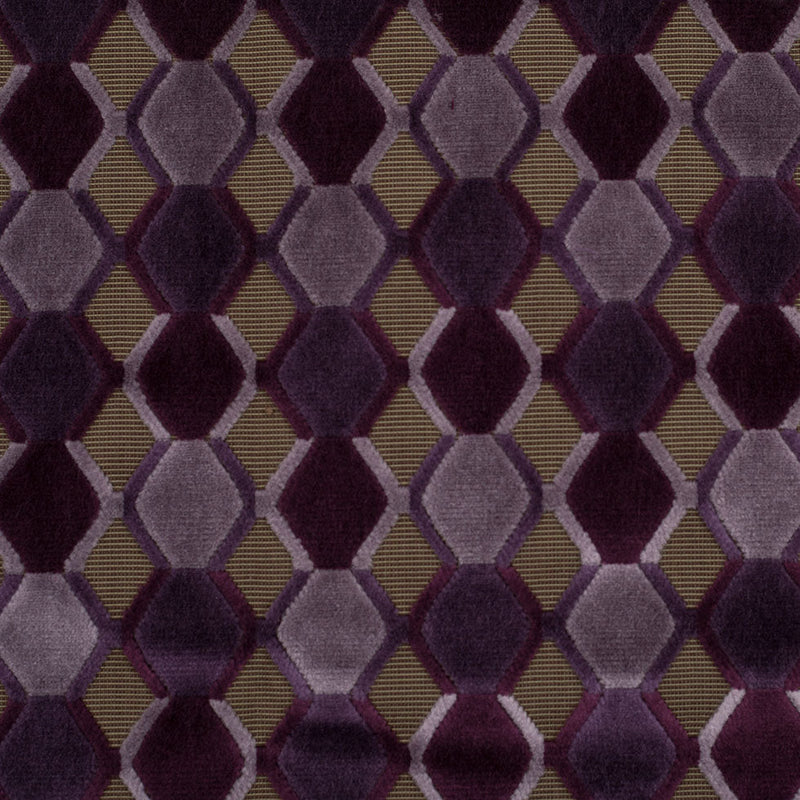 Purple Geometric Velvet