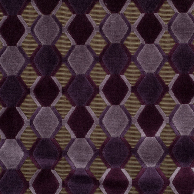 Purple Geometric Velvet