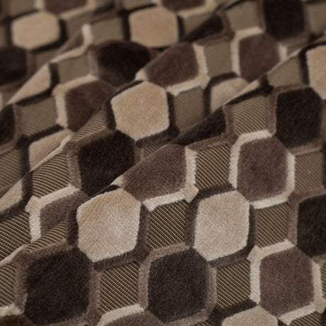 Gray/White Geometric Velvet