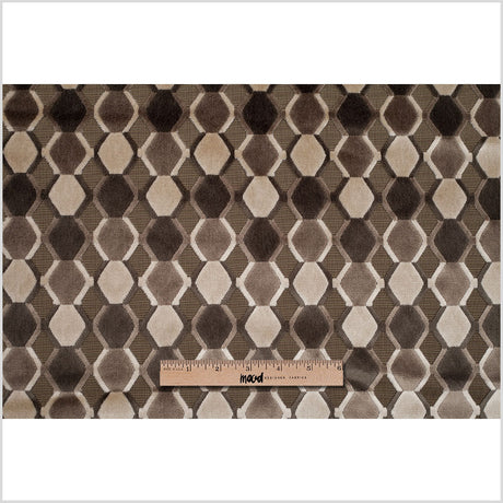 Gray/White Geometric Velvet