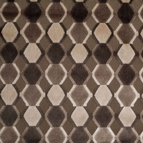 Gray/White Geometric Velvet