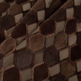 Brown Geometric Velvet