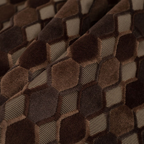 Brown Geometric Velvet