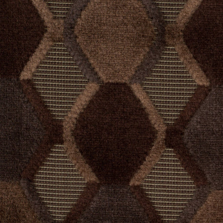 Brown Geometric Velvet