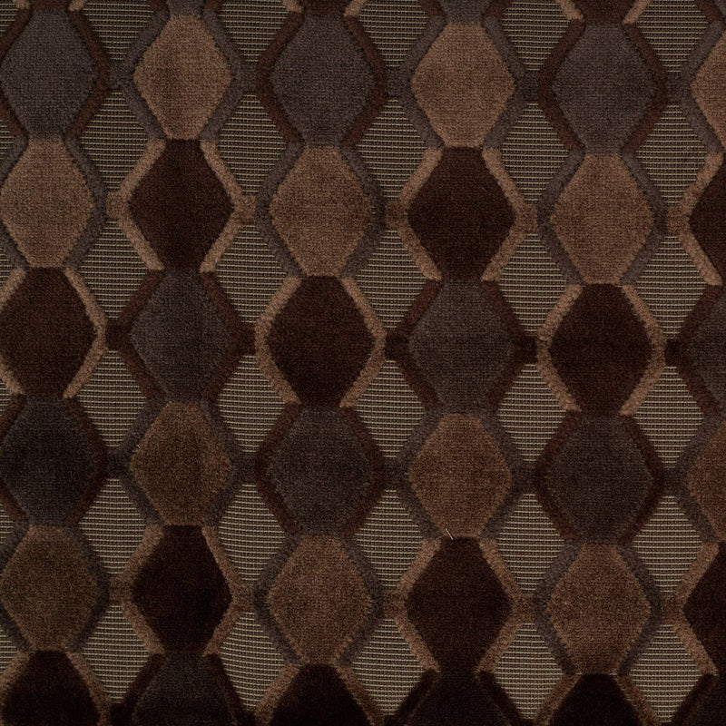 Brown Geometric Velvet