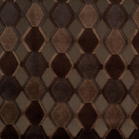 Brown Geometric Velvet
