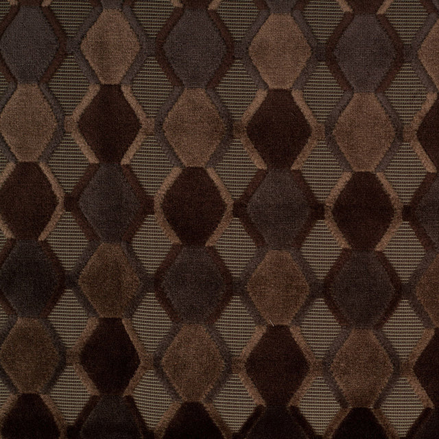 Brown Geometric Velvet