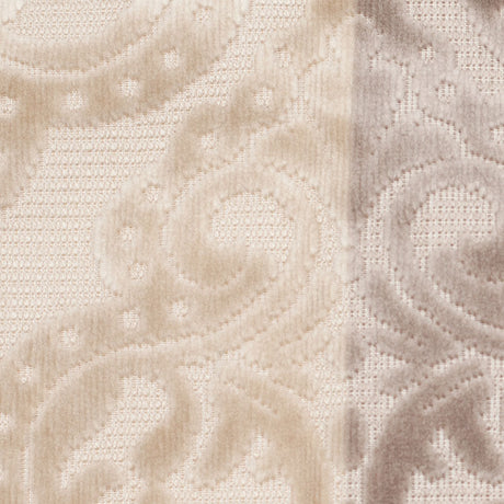 Gray/Pink Stiped Damask Cut-Out Velvet