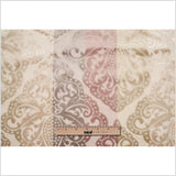 Gray/Pink Stiped Damask Cut-Out Velvet