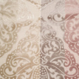 Gray/Pink Stiped Damask Cut-Out Velvet