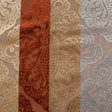 Rust Stiped Damask Cut-Out Velvet