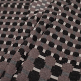 Famous Designer Walnut/Black Geometric Italian Cotton-Polyester Knit