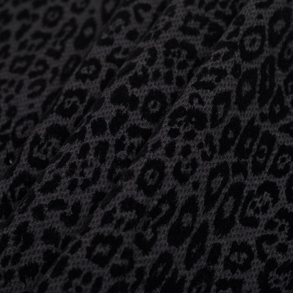 Pewter/Black Jaguar Printed Novelty Knit