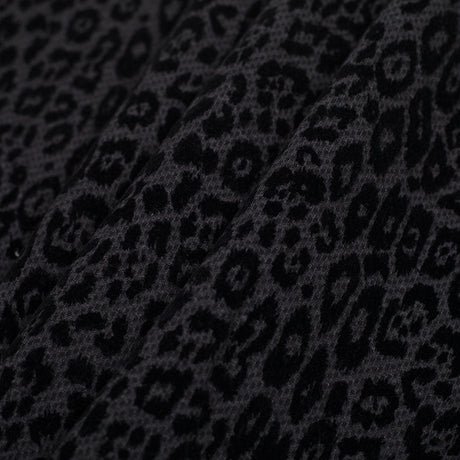 Pewter/Black Jaguar Printed Novelty Knit