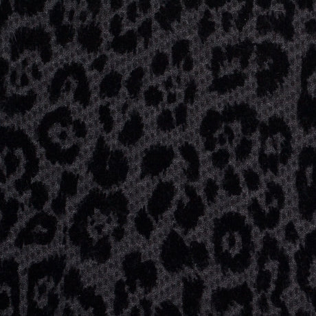 Pewter/Black Jaguar Printed Novelty Knit