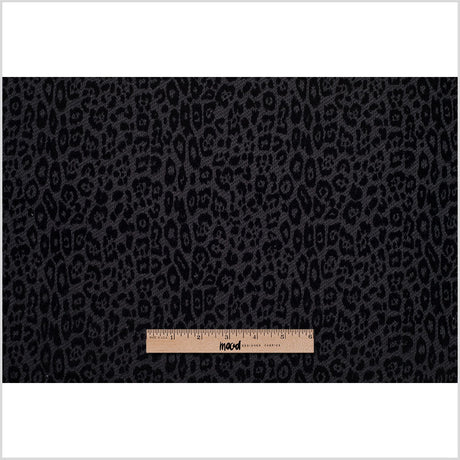 Pewter/Black Jaguar Printed Novelty Knit