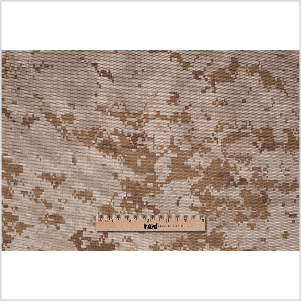 Tan/Brown Digital Camouflage Printed Polyester Canvas