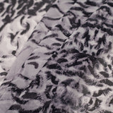 Black/Silver Animalistic Polyester Chiffon Panel