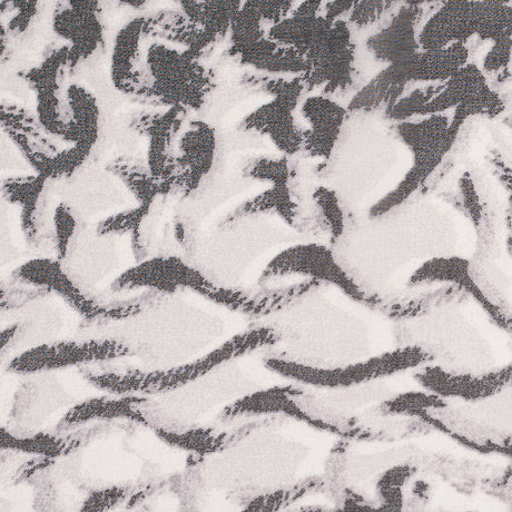 Black/Silver Animalistic Polyester Chiffon Panel