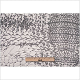 Black/Silver Animalistic Polyester Chiffon Panel