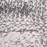 Black/Silver Animalistic Polyester Chiffon Panel
