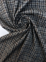 Polyester Houndstooth Fabric Grey Brown