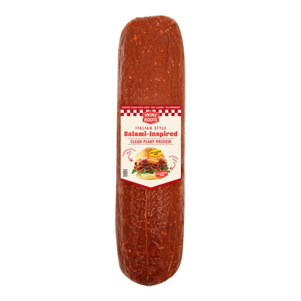 Prime Roots Vegan Genoa Koji-Salami Deli Stick 2.5 lb. - 4/Case