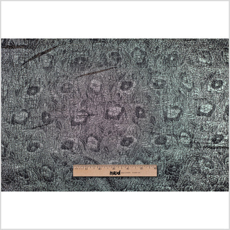 Black/White/Silver Metallic Polyester-Nylon Brocade