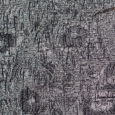 Black/White/Silver Metallic Polyester-Nylon Brocade