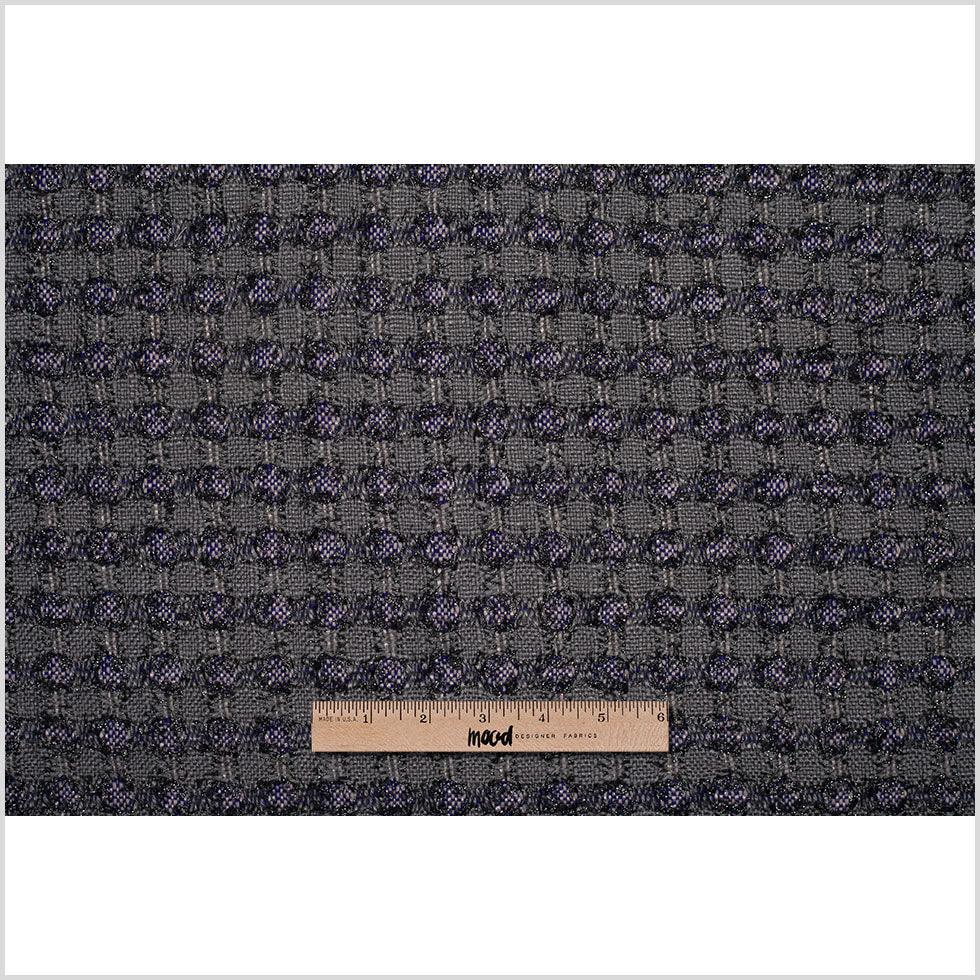 Famous NYC Designer Metallic Gray/Pink Cotton-Blended Woven